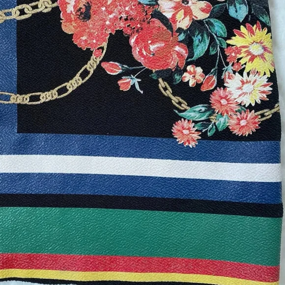 Zara Basic Women's 3/4 Sleeve Floral Print Mini Sheath Dress - Picture 6 of 10